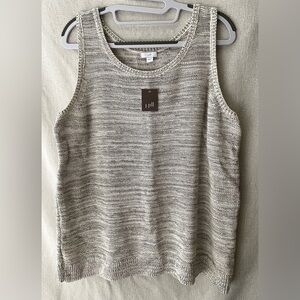 J. Jill - Tweed-Textured Sweater Tank (L) NWT